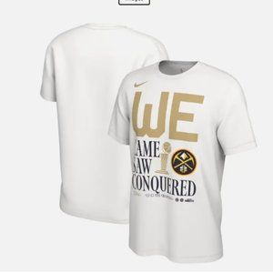 Nike White Denver Nuggets 2023 NBA Finals Champions Celebration Parade T-Shirt L